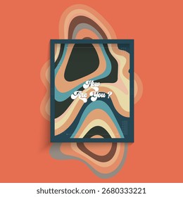 Diseño de efecto topográfico de marco moderno