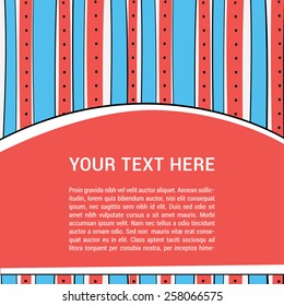 Modern frame,banner for your text  with waves and lines. Abstract vector colorful  doodle pattern.