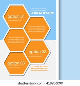 Modern frames with paper cut and shadow effect and text boxes layout banner. Can be use for infographic design