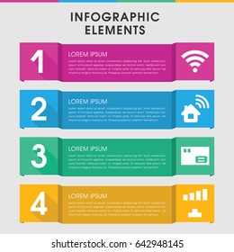 Modern free infographic template. infographic design with free icons includes signal, wi-fi. can be used for presentation, diagram, annual report, web design.