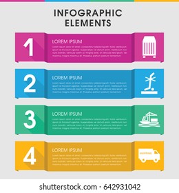 Modern freight infographic template. infographic design with freight icons includes no standing nearby. can be used for presentation, diagram, annual report, web design.