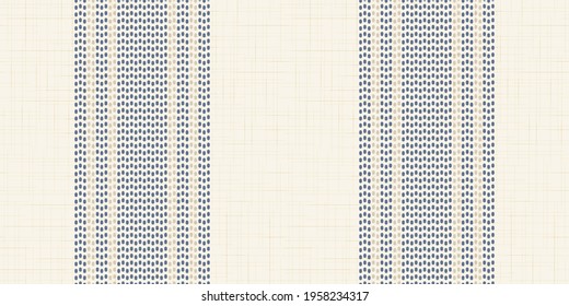 Modern french Farmhouse pattern in mustard yellow, teal blue and beige colors. Seamless vector background. Linen vintage kitchen fabric. Textile ribbon trim texture.