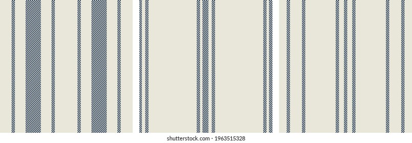 Modern french Farmhouse patterns set  in teal blue, burgundy red and beige colors. Seamless vector background. Linen vintage kitchen fabric. Textile ribbon trim texture.