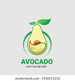 Modern fresh avocado logo vector illustration. Fresh avocado slice logo designs. Food company icon. Concept of juice drinks, fruits, vegetable trade. 