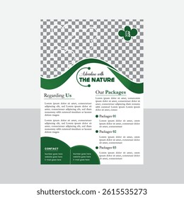 Modern fresh flyer design. Editable vector design