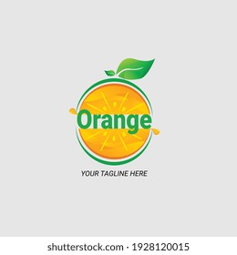 Modern fresh orange logo vector illustration. Fresh orange slice logo designs. Food company icon. Concept of juice drinks, fruits, vegetable trade. 