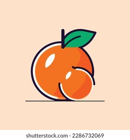 modernes, frisches orangefarbenes Logo, Vektorgrafik