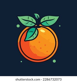 modern fresh orange logo vector illustration