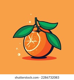 modern fresh orange logo vector illustration