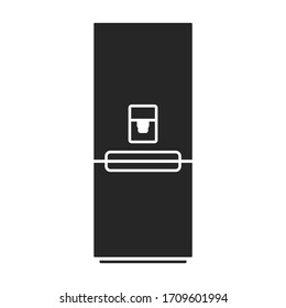 Modern fridge vector icon.black vector icon isolated on white background modern fridge.