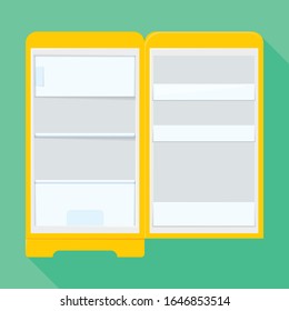 Modern fridge vector icon.Flat vector icon isolated on white background modern fridge.
