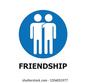 Modern friend ship icon vector , people are marking close friend