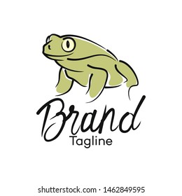 Modern Frog logo. Vector illustration.