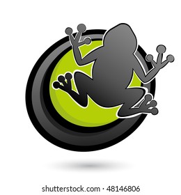 modern frog sign