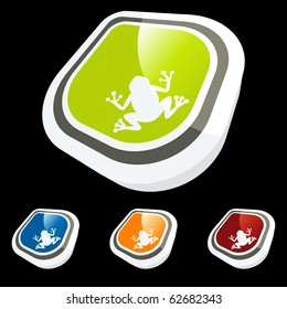 modern frog sign sign in different colors