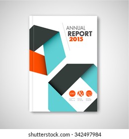 Modern Front Cover Template For Annual Report Review Or Some Business Brochure, Flyer.