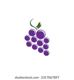 Modern Fruit Grape Logo Template