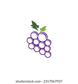 Modern Fruit Grape Logo Template