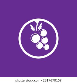 Modern Fruit Grape Logo Template