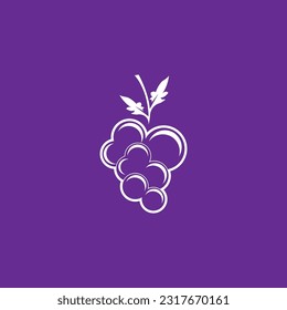 Modern Fruit Grape Logo Template