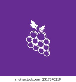 Plantilla de logotipo de uva de fruta moderna