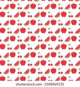 Modern Fruit Pattern Design Illustration
