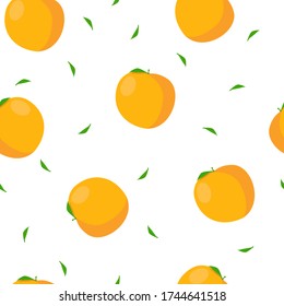 Modern fruits seamless pattern, great design for any purposes. Vector fashion background. 