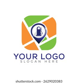 Modern Fuel Gas Station App Logo Design – Clean and Professional Petrol Energy Icon for Mobile and Tech Branding.eps