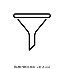 Modern funnel line icon. Premium pictogram on a white background. Vector illustration. Stroke high quality symbol. 