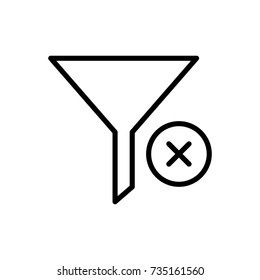 Modern funnel line icon. Premium pictogram on a white background. Vector illustration. Stroke high quality symbol. 