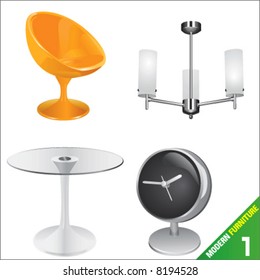 modern furniture 1 vector