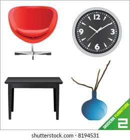 modern furniture 2 vector