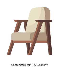Modern Furniture Comfortable Armchair. Vector illustration