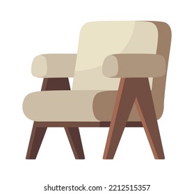 Modern Furniture Comfortable Armchair. Vector illustration