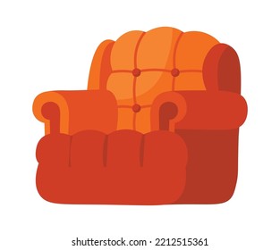 Modern Furniture Comfortable Armchair. Vector illustration