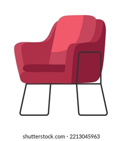 Modern Furniture Comfortable Armchair. Vector illustration