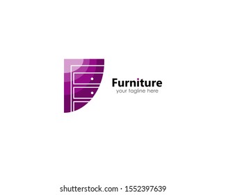 Modern furniture company logo design. vector illustration