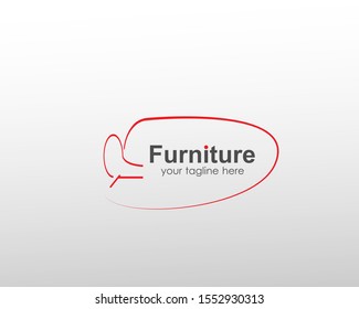 Modern furniture company logo design. vector illustration