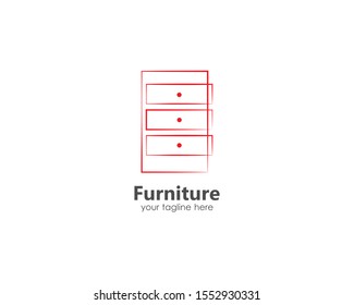Modern furniture company logo design. vector illustration