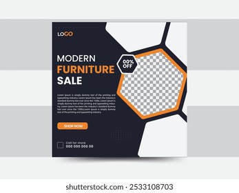 Modern Furniture design  post banner template