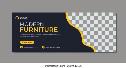 Modern furniture facebook cover page template