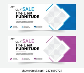 Modern Furniture Facebook Cover Post Design.