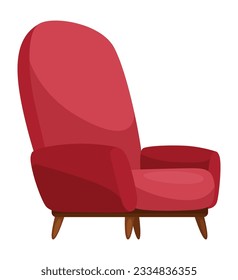 Modern furniture for home and office interior vector illustration. Cartoon isolated stylish chair contemporary cozy accessories and decor