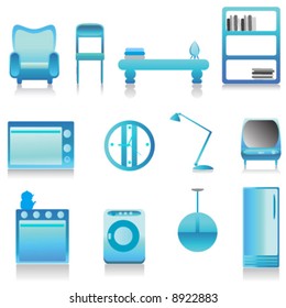modern furniture, interior design vector 3