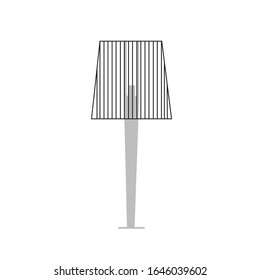 Modern furniture lamp flat icon
