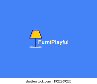 modern furniture logo, with a bright and cheerful concept. Simple, unique logo for corporate branding and graphic design. chair, table, cupboard, lamp icon. vector illustration