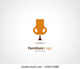 Modern furniture logo design template vector illustration