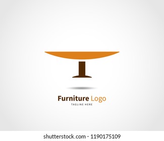 Modern furniture logo design template vector illustration
