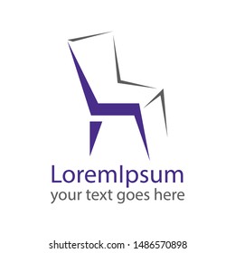 Modern furniture logo design template vector illustration