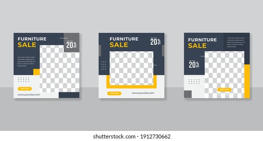 Modern Furniture Sale Banner For Flyer And Social Media Post Template